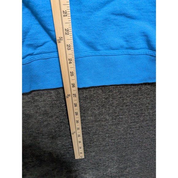 Champion Mens XL Blue Script Logo Crewneck Sweatshirt Fleece Pullover AW966H - Picture 3 of 5